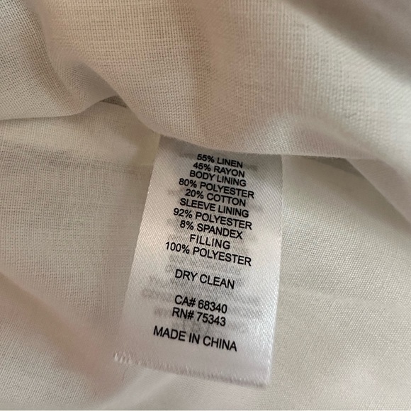 NWT Caroline Constas Quilted Floral Blue and White Women's Jacket Small - Picture 5 of 6